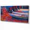 Designart - Wooden Sailboat Over Ocean - Nautical Painting Print on Wrapped Canvas
